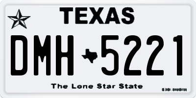 TX license plate DMH5221