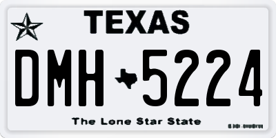 TX license plate DMH5224