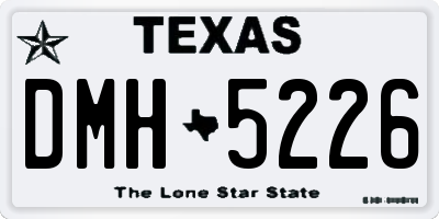 TX license plate DMH5226