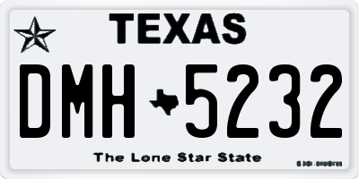 TX license plate DMH5232
