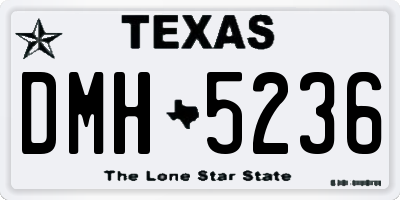 TX license plate DMH5236