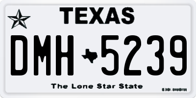 TX license plate DMH5239