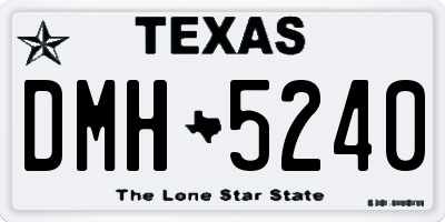 TX license plate DMH5240