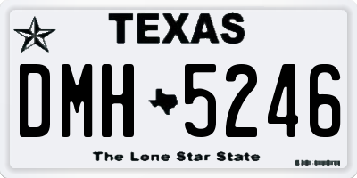 TX license plate DMH5246