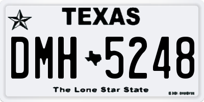 TX license plate DMH5248