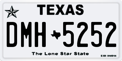 TX license plate DMH5252