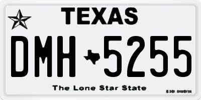 TX license plate DMH5255