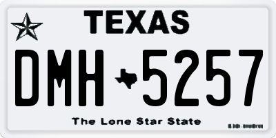 TX license plate DMH5257
