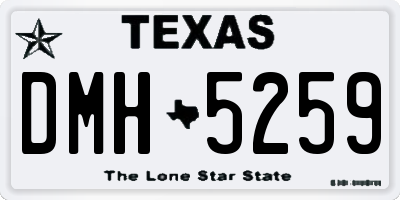 TX license plate DMH5259