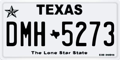 TX license plate DMH5273