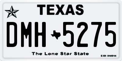 TX license plate DMH5275