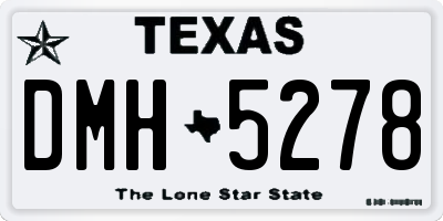 TX license plate DMH5278