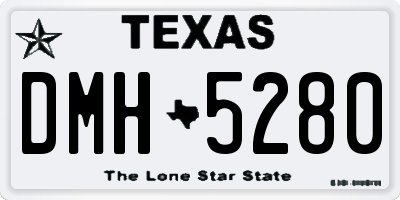 TX license plate DMH5280