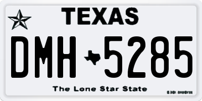 TX license plate DMH5285