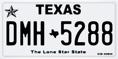 TX license plate DMH5288