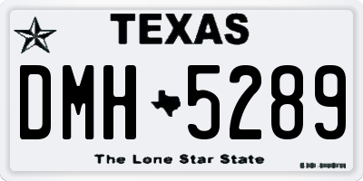 TX license plate DMH5289