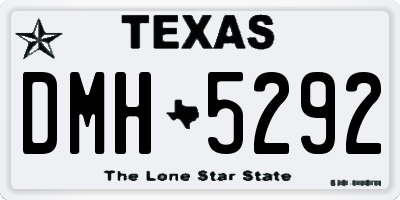TX license plate DMH5292