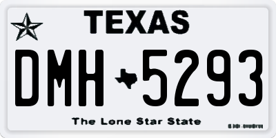 TX license plate DMH5293