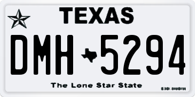 TX license plate DMH5294