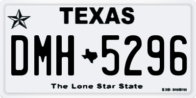 TX license plate DMH5296