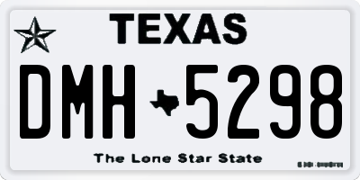 TX license plate DMH5298