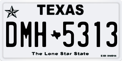 TX license plate DMH5313