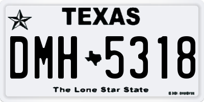 TX license plate DMH5318