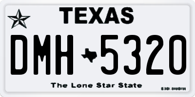 TX license plate DMH5320