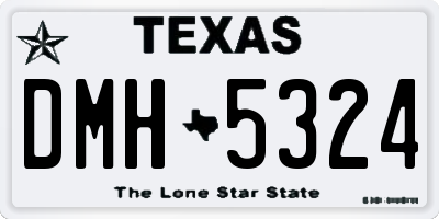 TX license plate DMH5324