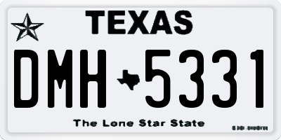 TX license plate DMH5331