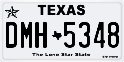 TX license plate DMH5348