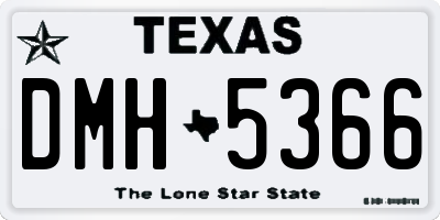 TX license plate DMH5366