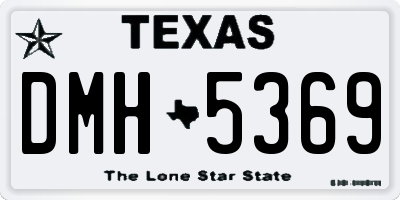 TX license plate DMH5369
