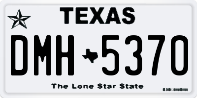 TX license plate DMH5370