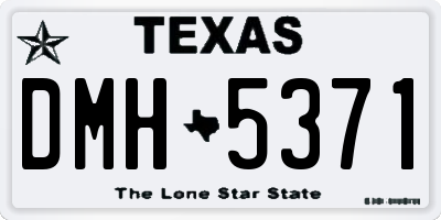 TX license plate DMH5371