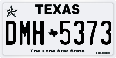TX license plate DMH5373