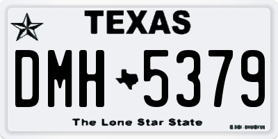 TX license plate DMH5379