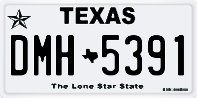 TX license plate DMH5391