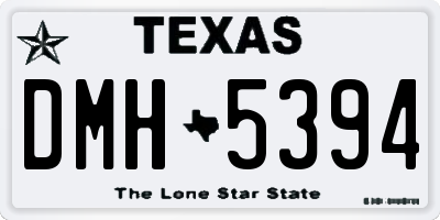 TX license plate DMH5394