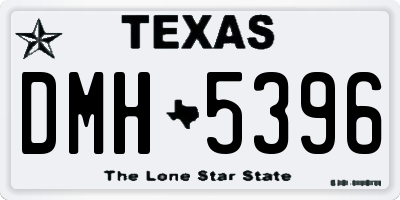 TX license plate DMH5396