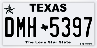 TX license plate DMH5397