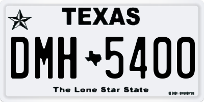 TX license plate DMH5400