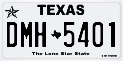 TX license plate DMH5401