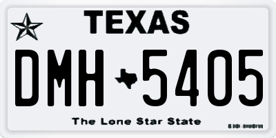 TX license plate DMH5405