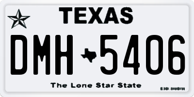 TX license plate DMH5406