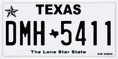 TX license plate DMH5411