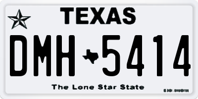 TX license plate DMH5414