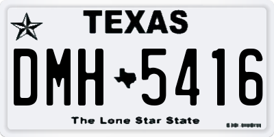 TX license plate DMH5416