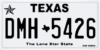TX license plate DMH5426