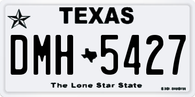 TX license plate DMH5427